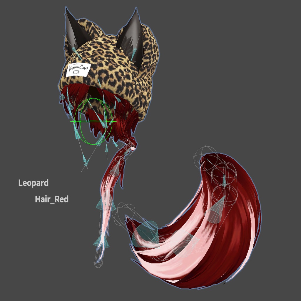 【XWear/VRoid/FBX】Kemomimi Knit cap メンズ用ケモミミニットキャップ Vroidカスタムヘアーアイテム