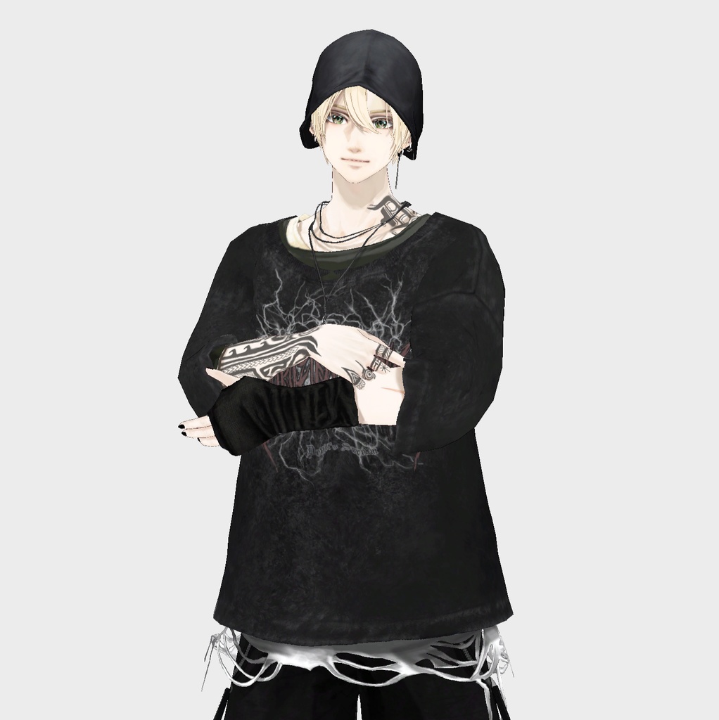 【Vroid/XWear / FBX】ロックンロールTシャツセットRock and Roll T_Set