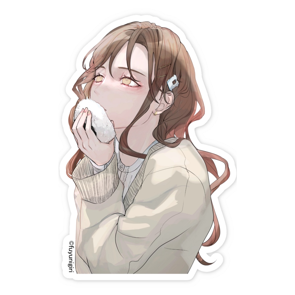 おにぎりにkissステッカー