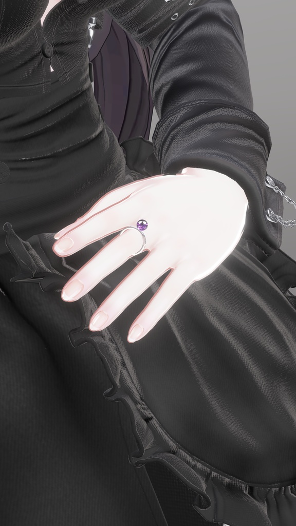 【VRCHAT向け】アメジストリング