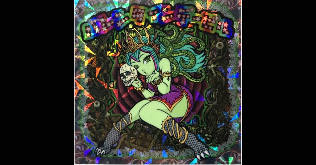 バレンタインデービル(2026年バレンタインシール)1枚 / 電子書籍付属 / Japanese Sticker - Bikkuriman Style / 自作貼紙