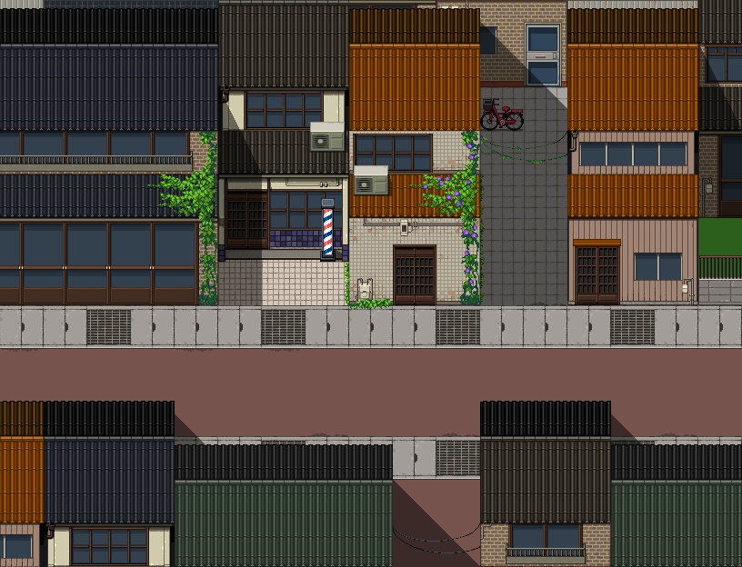 ノスタルジータイルセット【駅・民家】