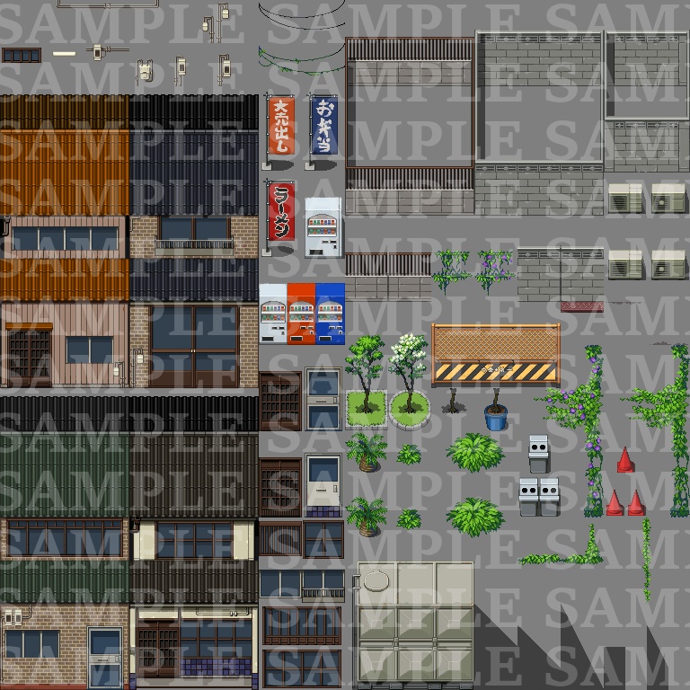 ノスタルジータイルセット【街並みセット1】
