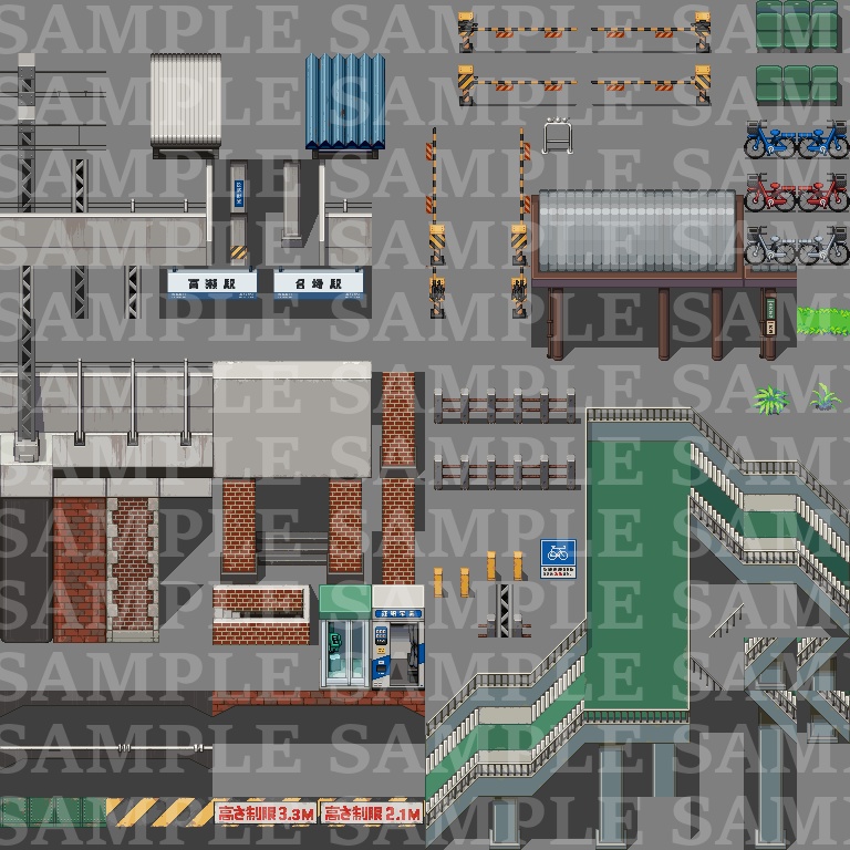 ノスタルジータイルセット【街並みセット1】
