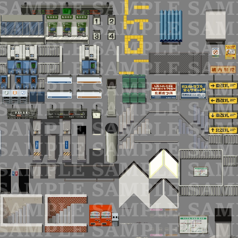 ノスタルジータイルセット【現代内装1】