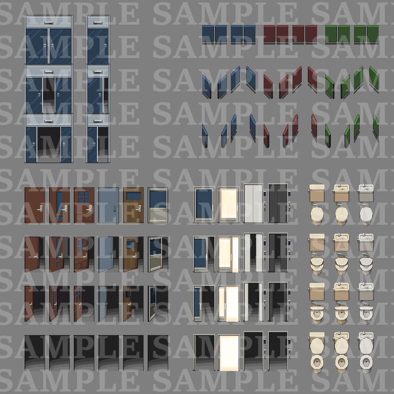 ノスタルジータイルセット【現代内装1】