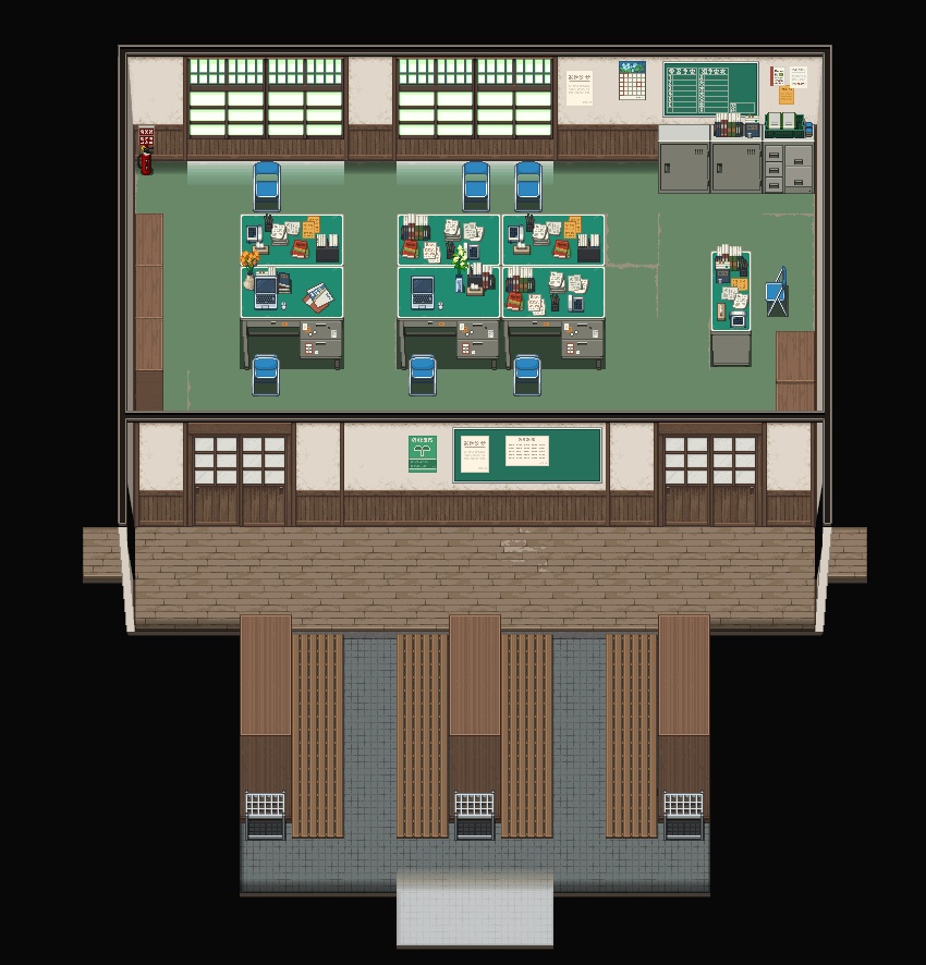 ノスタルジータイルセット【学校】