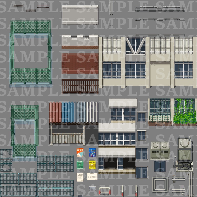 ノスタルジータイルセット【学校】
