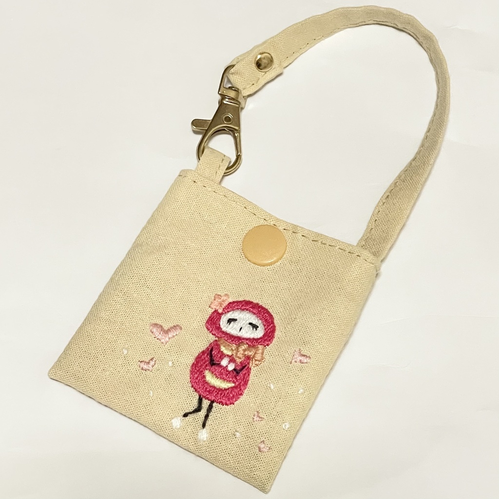 刺繍　くの一　ミニミニポーチ