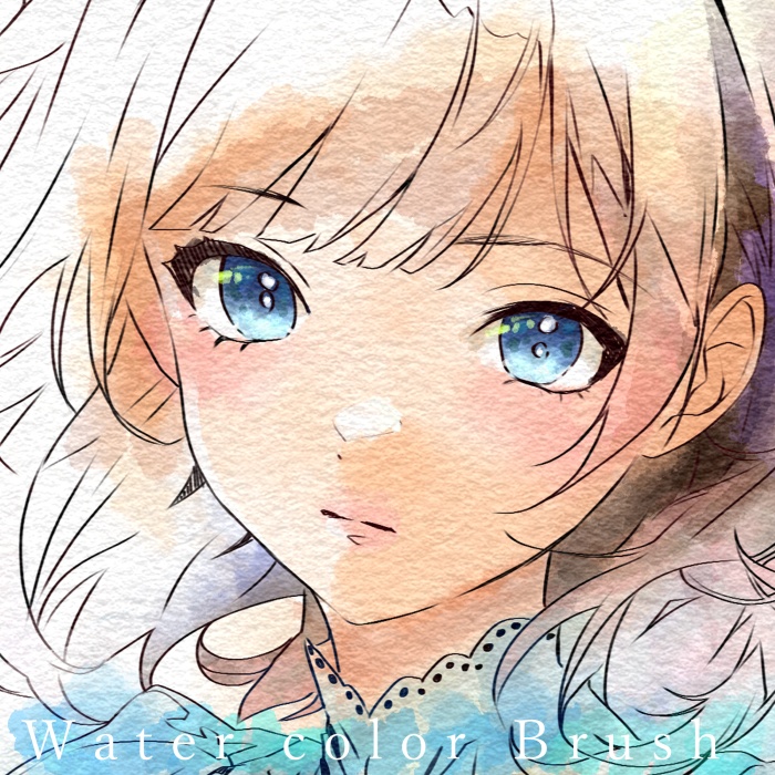 【クリスタ】水彩ブラシ/HJ５種類セット【素材】