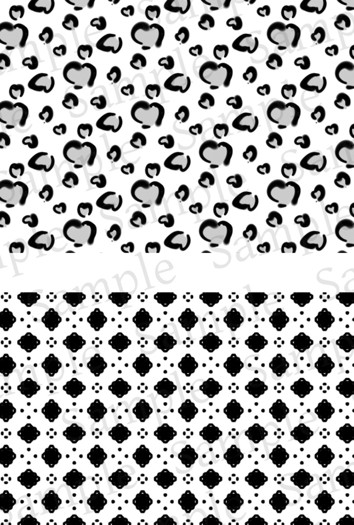 【クリスタ】かわいい背景パターン/103種入 【素材】