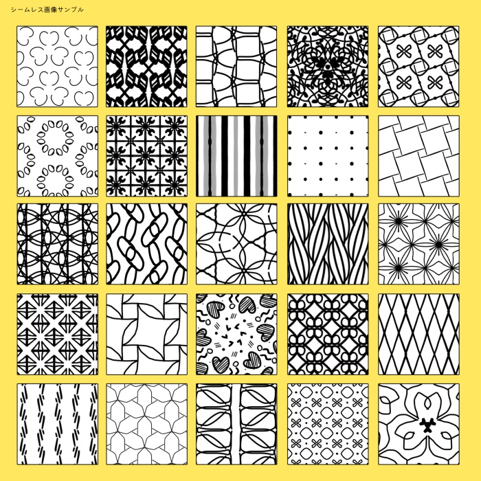 【クリスタ】かわいい背景パターン/103種入 【素材】