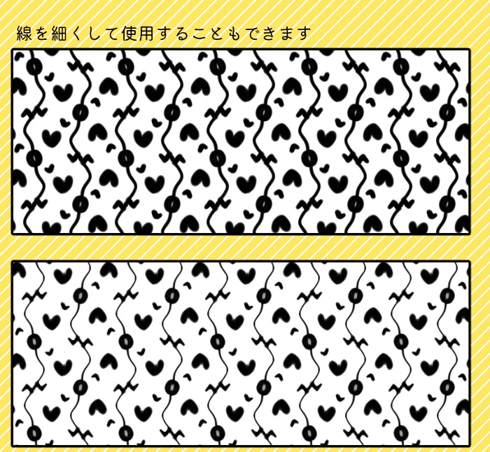 【PNG画像/単品売り】かわいい背景パターン0001【グレスケ素材】