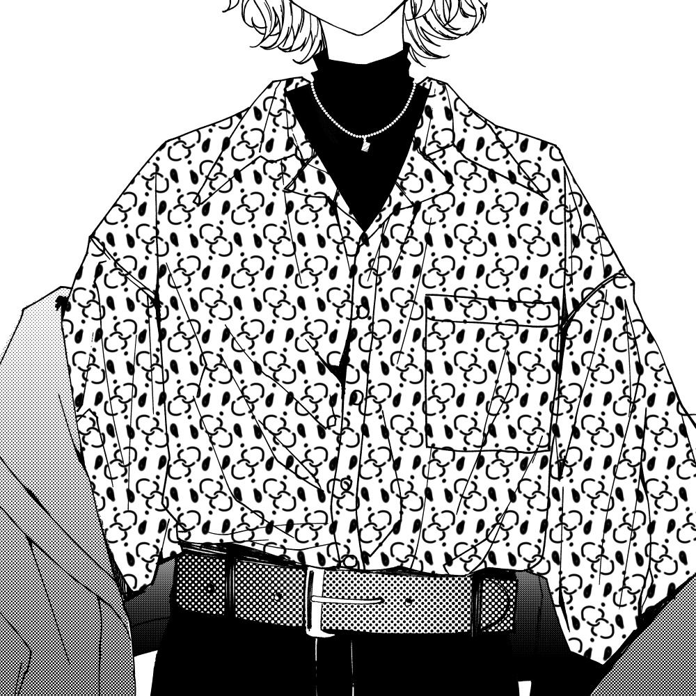 【PNG画像/単品売り】かわいい背景パターン0005【グレスケ素材】