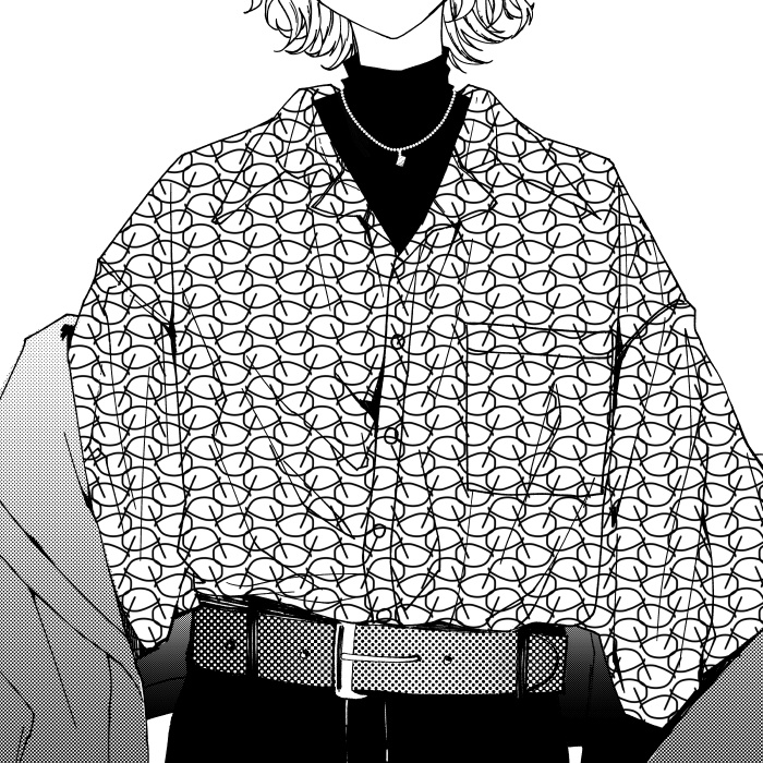 【PNG画像/単品売り】かわいい背景パターン0008【グレスケ素材】