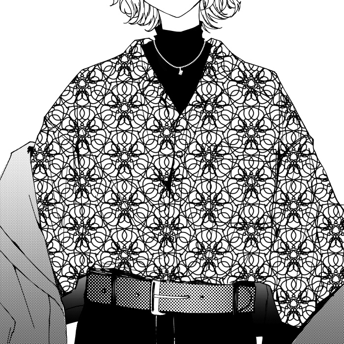 【PNG画像/単品売り】かわいい背景パターン0009【グレスケ素材】