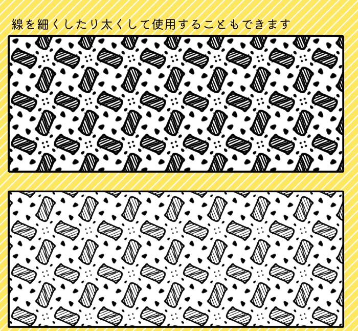 【PNG画像/単品売り】かわいい背景パターン0011【グレスケ素材】