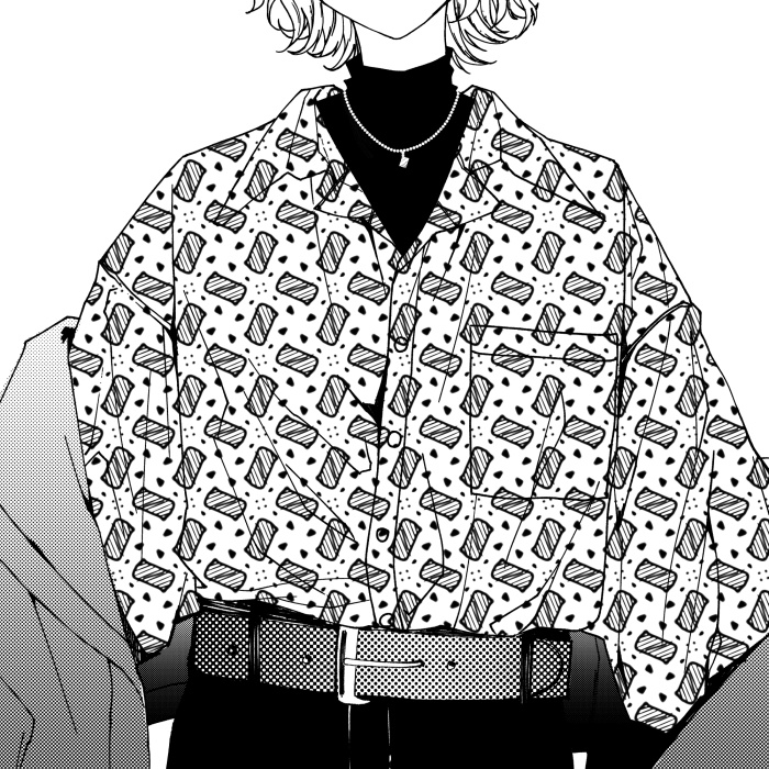 【PNG画像/単品売り】かわいい背景パターン0011【グレスケ素材】