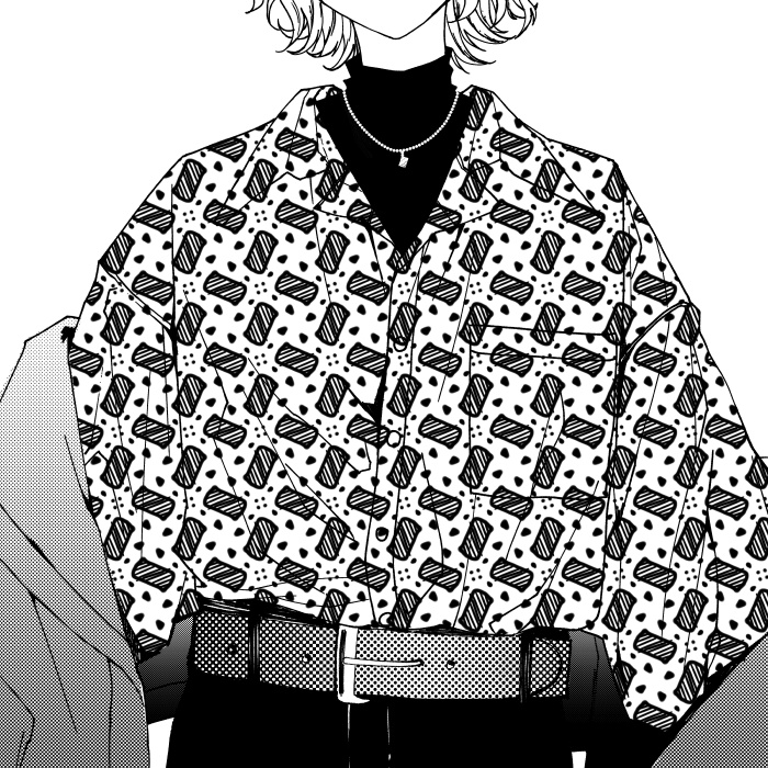 【PNG画像/単品売り】かわいい背景パターン0011【グレスケ素材】