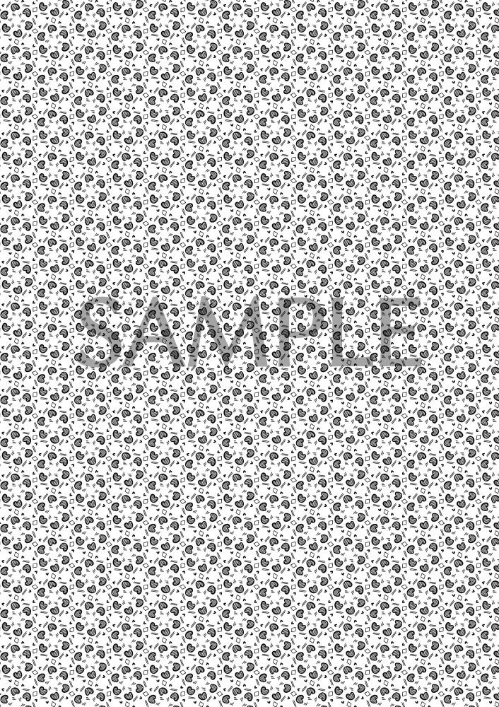 【PNG画像/単品売り】かわいい背景パターン0012【グレスケ素材】