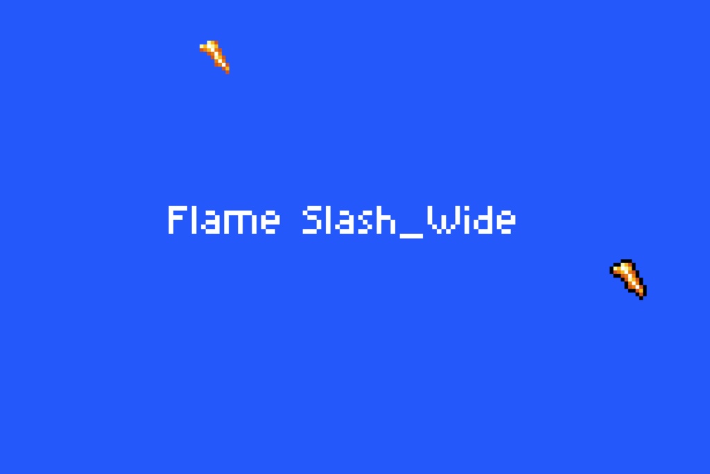 【ドットエフェクト】Flame Slashi FX