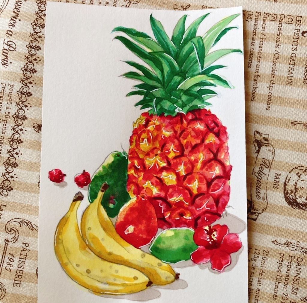 ポストカード 塗り絵完成品