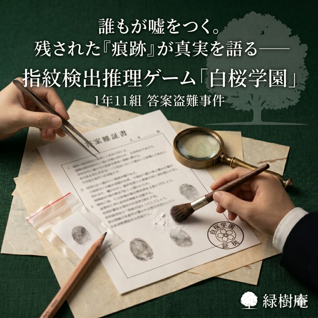 指紋検出推理ゲーム「白桜学園」