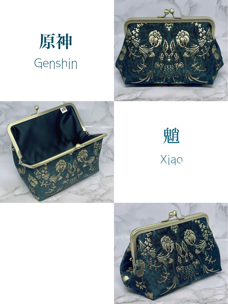 原神キャラモチーフ がま口ポーチ