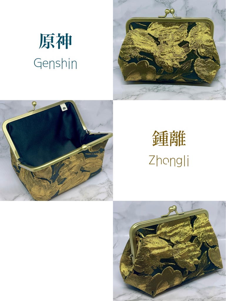 原神キャラモチーフ がま口ポーチ