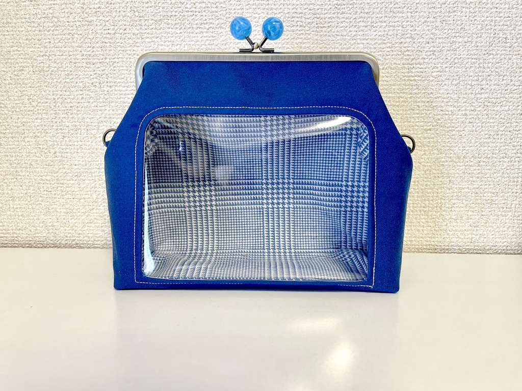 推し活がま口ポーチ ふたり用 四角窓