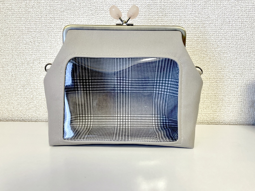 推し活がま口ポーチ ふたり用 四角窓