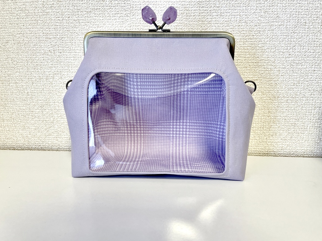 推し活がま口ポーチ ふたり用 四角窓