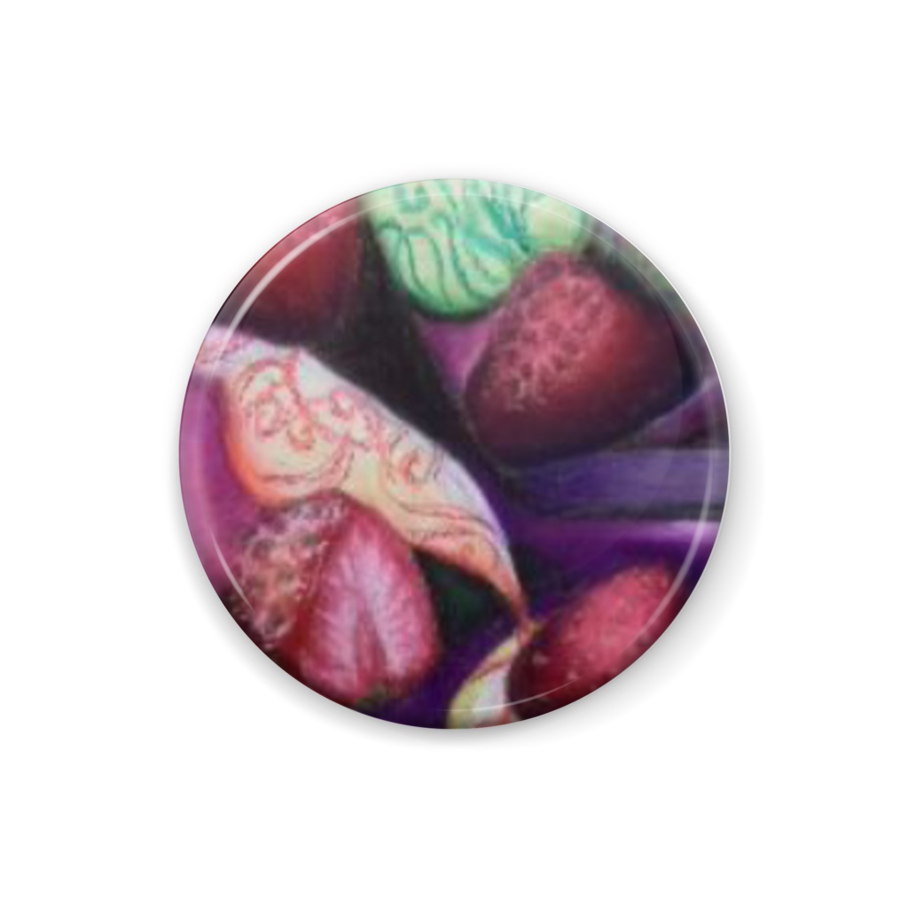 甘くない果実シリーズ◆イチゴ缶バッジ