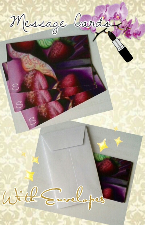 ◆甘くない果実シリーズ◆苺柄メッセージカード3枚組(封筒付)