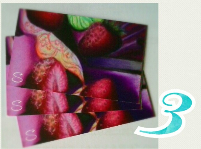 ◆甘くない果実シリーズ◆苺柄メッセージカード3枚組(封筒付)