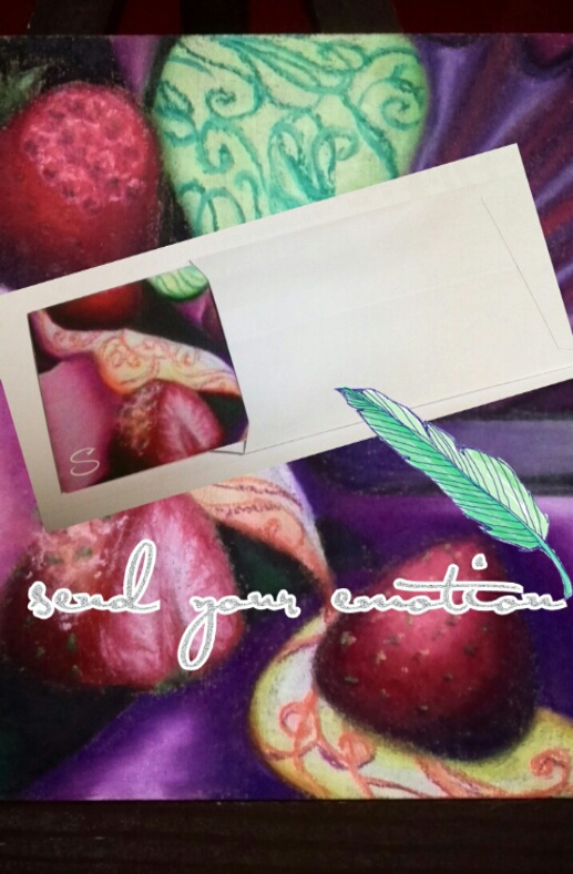 ◆甘くない果実シリーズ◆苺柄メッセージカード3枚組(封筒付)