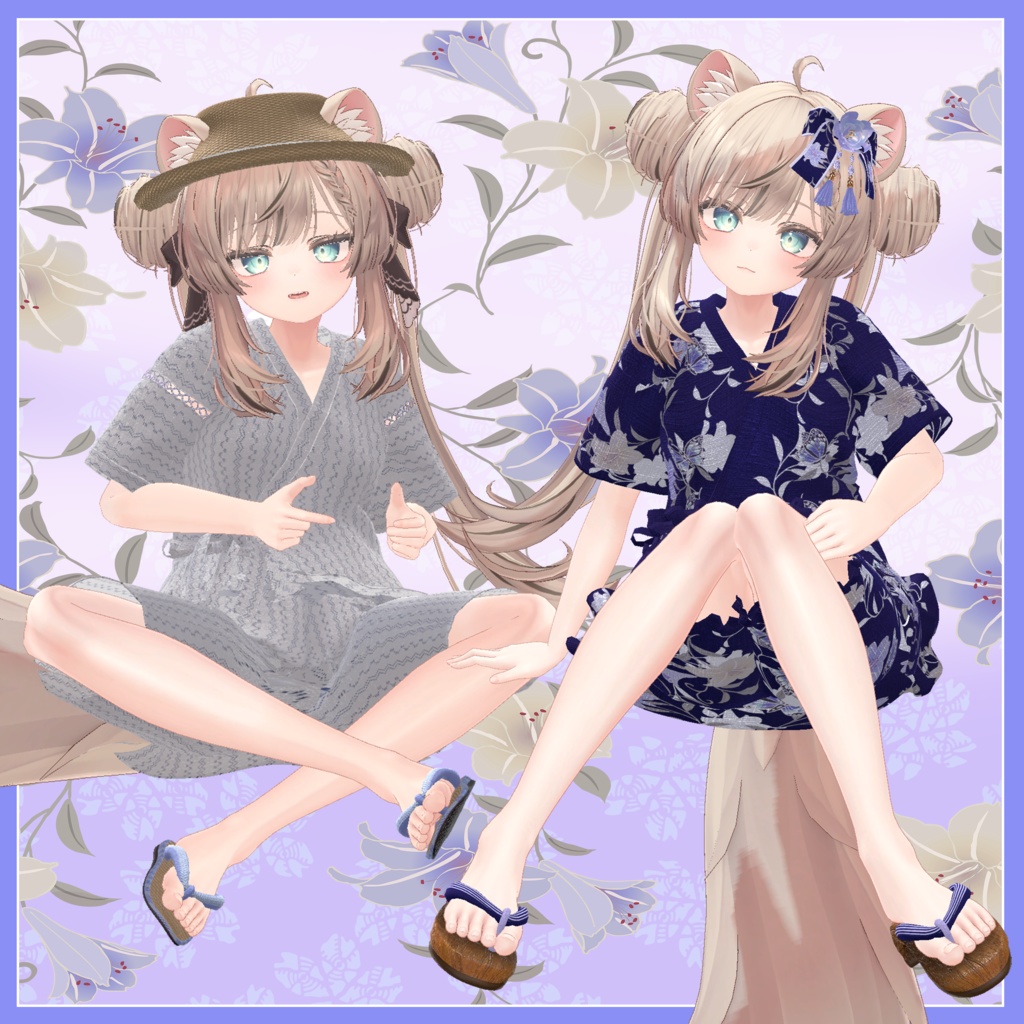 桔梗対応とフルセットページ 男女兼用甚平セット Unisex jinbei set for KIKYO and Full avater set