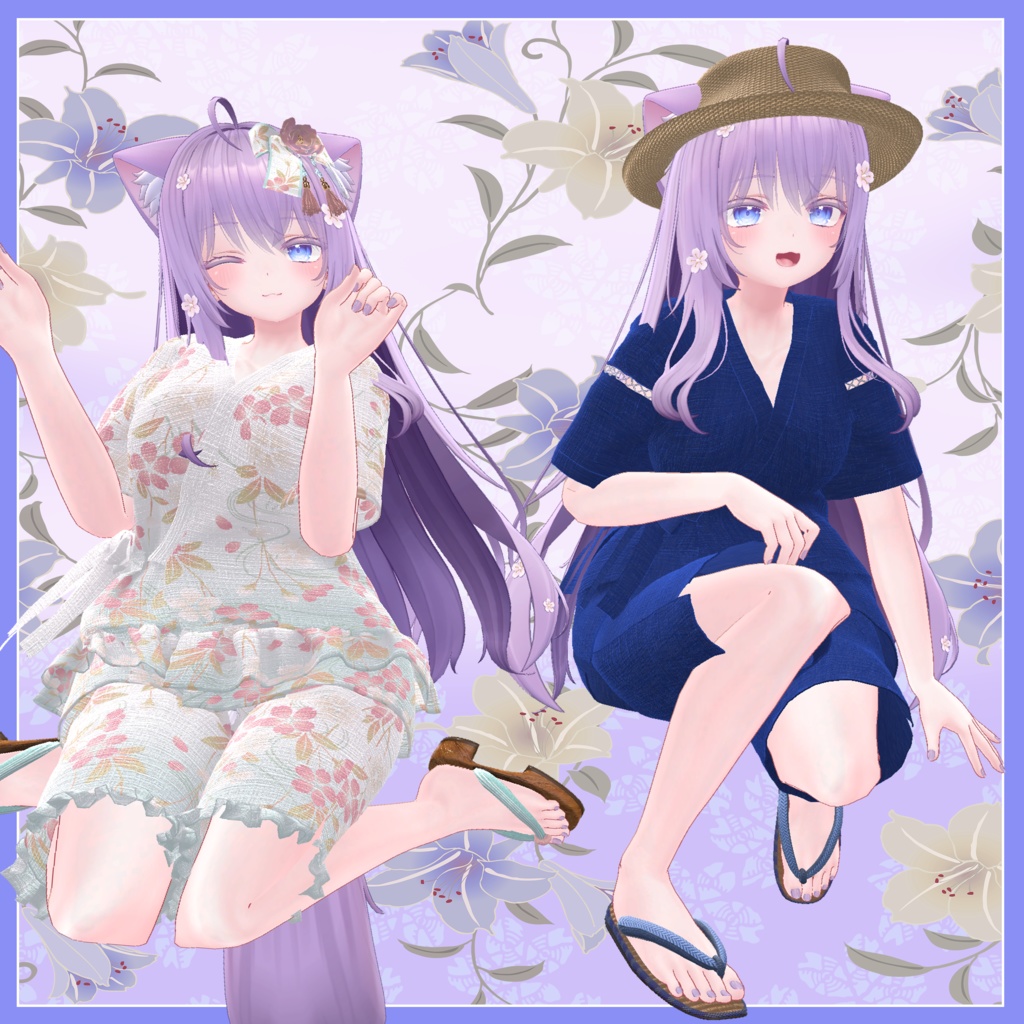 萌対応 男女兼用甚平セット Unisex jinbei set for Moe