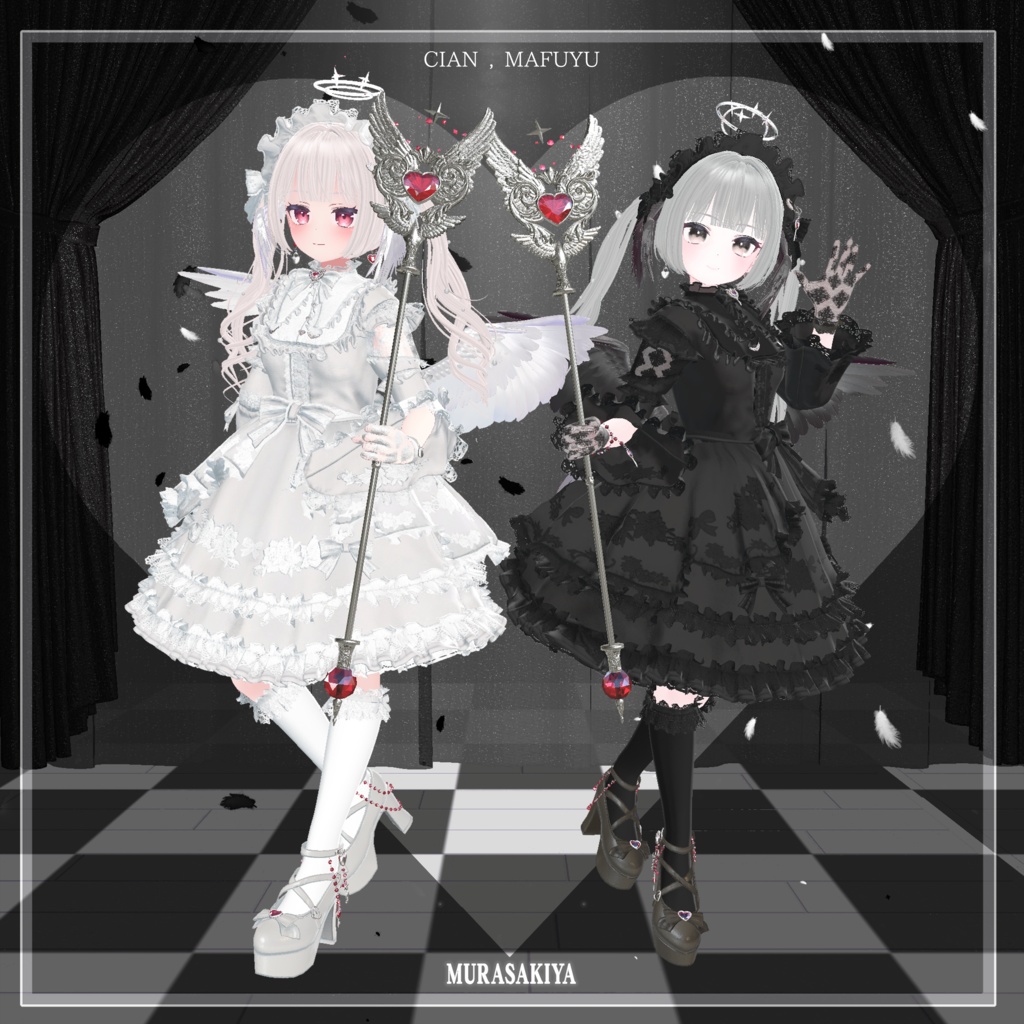 33アバター対応 SUGAR PRINCESS HAIR 二段姫カット ヘアメ(エクステ)セット、リボンセット付き #MURASAKIYA