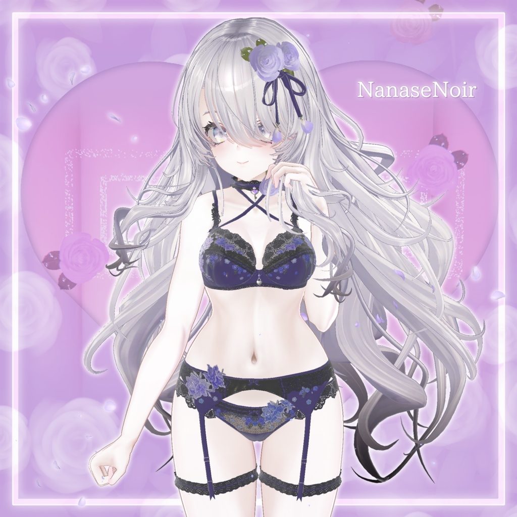 44アバター対応 懐古薔薇 Nostalgic Rose Lingerie (薔薇の開花アニメーション付) #MURASAKIYA