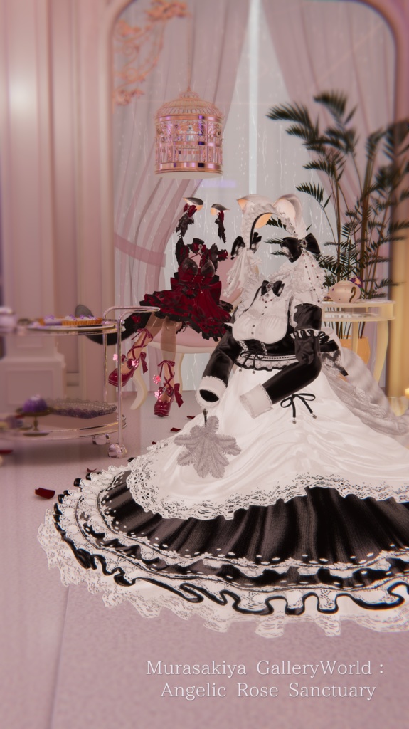 複数アバター対応 麗猫メイド Victorian Whiskers Maid 猫セット付 #MURASAKIYA
