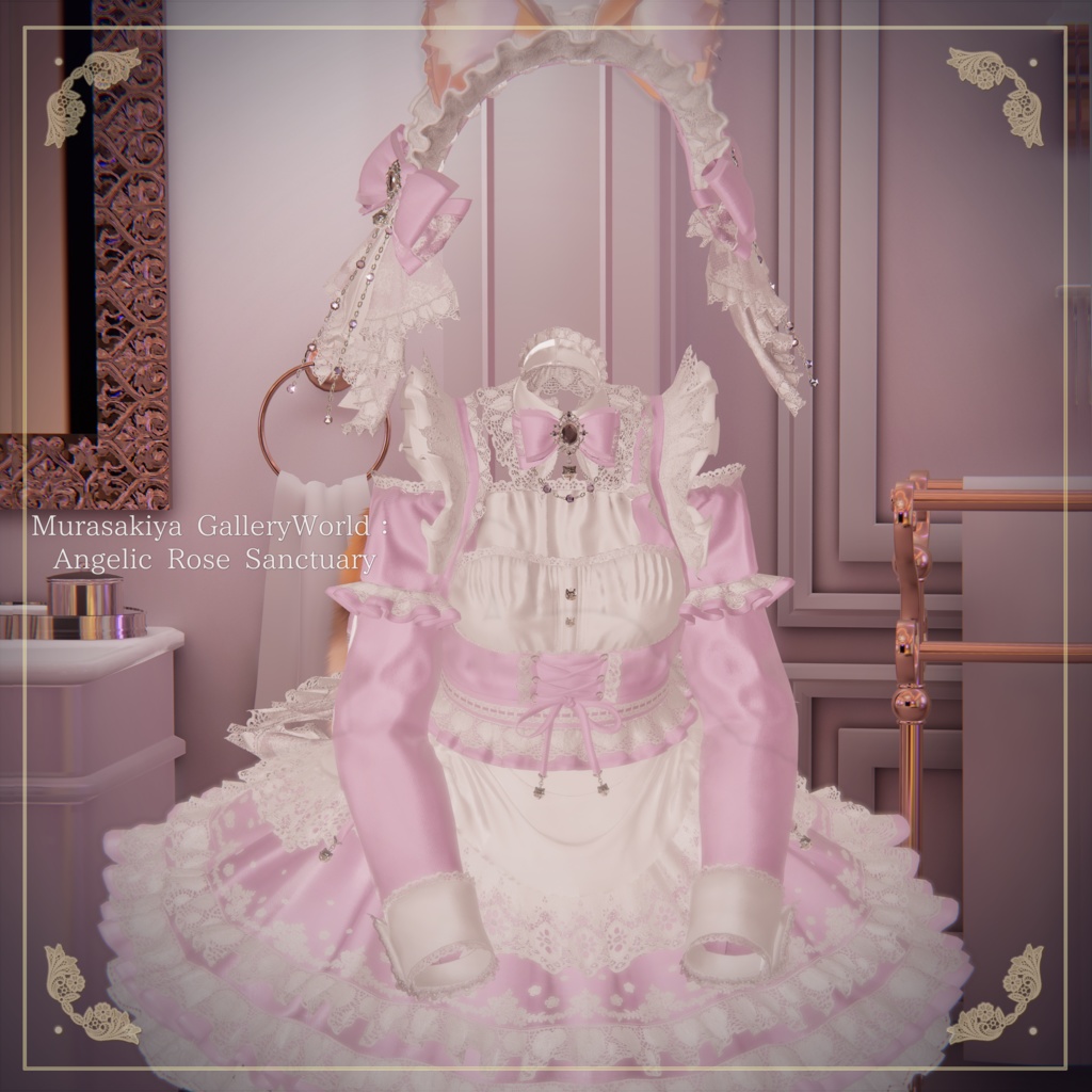 複数アバター対応 麗猫メイド Victorian Whiskers Maid 猫セット付 #MURASAKIYA