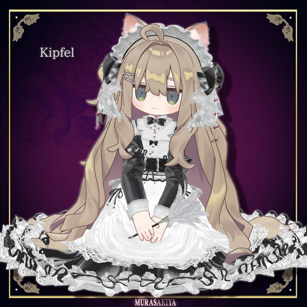 複数アバター対応 麗猫メイド Victorian Whiskers Maid 猫セット付 #MURASAKIYA