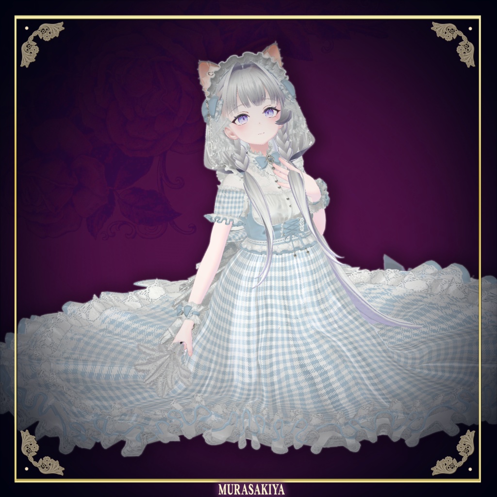 複数アバター対応 麗猫メイド Victorian Whiskers Maid 猫セット付 #MURASAKIYA