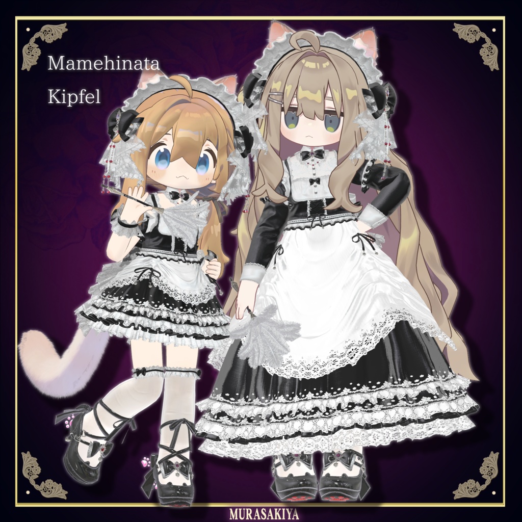 複数アバター対応 麗猫メイド Victorian Whiskers Maid 猫セット付 #MURASAKIYA