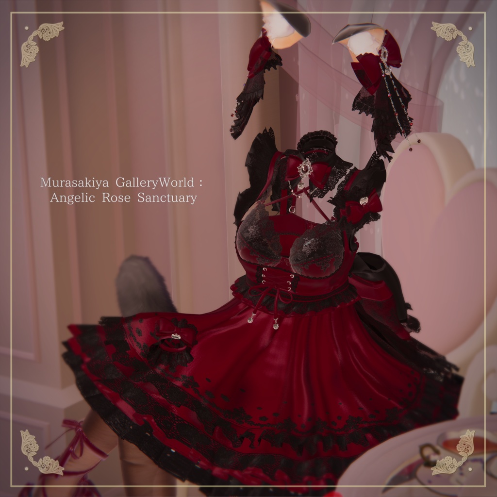 複数アバター対応 麗猫メイド Victorian Whiskers Maid 猫セット付 #MURASAKIYA