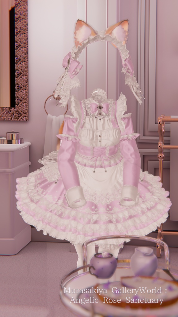 複数アバター対応 麗猫メイド Victorian Whiskers Maid 猫セット付 #MURASAKIYA