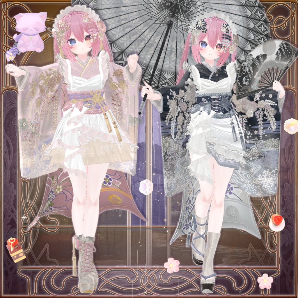 麗夢千歳 和風メイドロリータ MAIKO MAID IN REVERIE #MURASAKIYA ワールド展示中 ギミック付き4パターン衣装