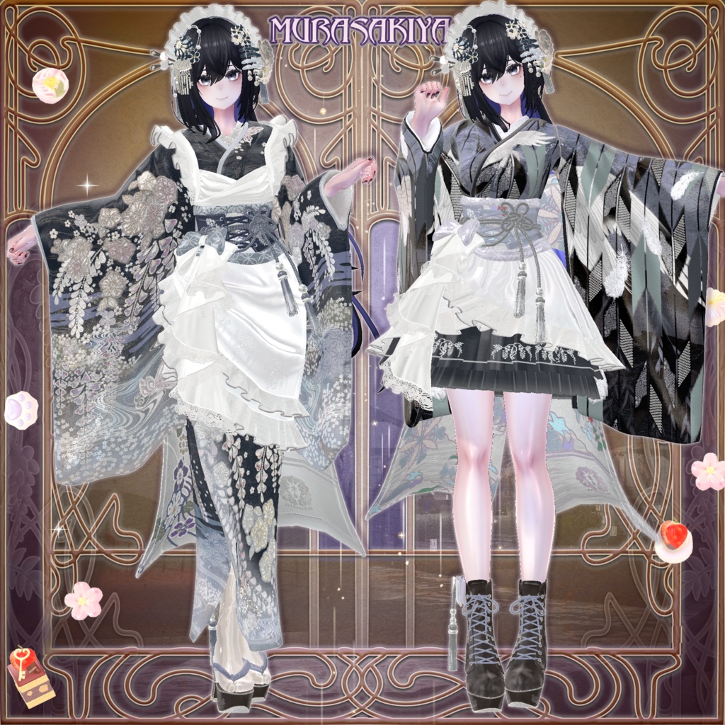 麗夢千歳 和風メイドロリータ MAIKO MAID IN REVERIE #MURASAKIYA ワールド展示中 ギミック付き4パターン衣装