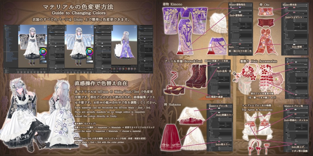 麗夢千歳 和風メイドロリータ MAIKO MAID IN REVERIE #MURASAKIYA ワールド展示中 ギミック付き4パターン衣装